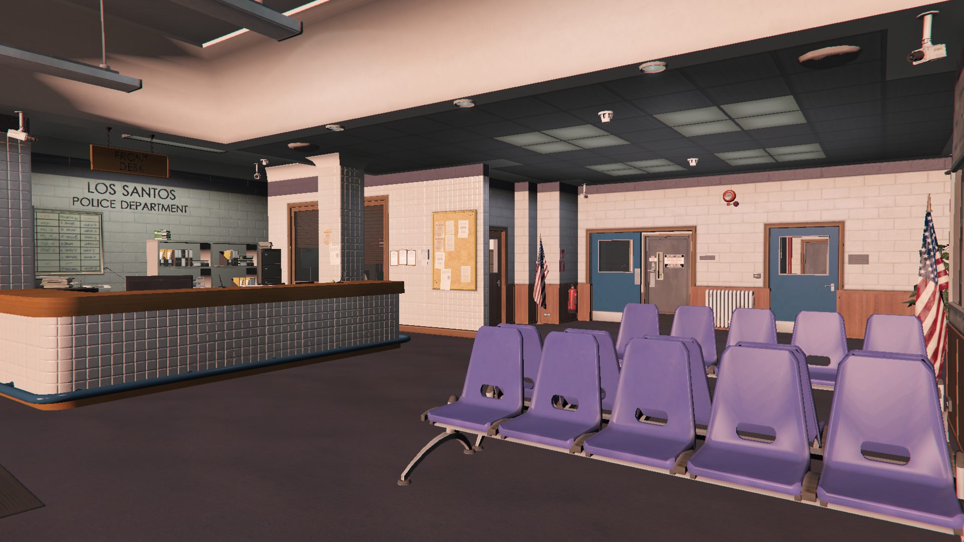 Los Santos Police Department front desk and lobby